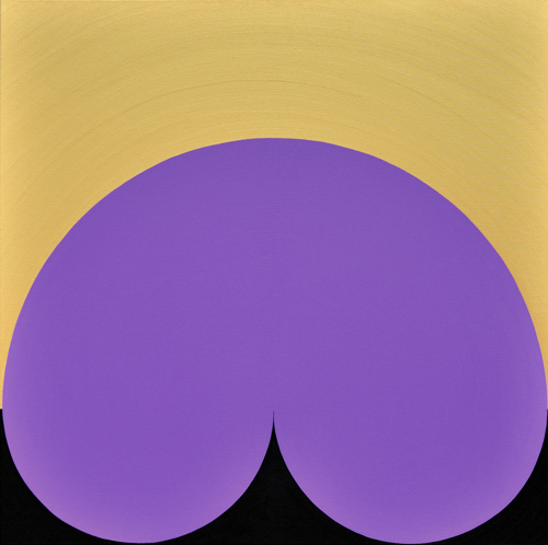 Wenlan Hu Frost -
      Purple Curvescape on Gold and Black No.1