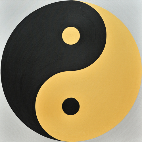 Wenlan Hu Frost -
Black and Gold Yin Yang on Silver No.1 Wenlan Hu Frost -
Black and Gold Yin Yang on Silver No.1