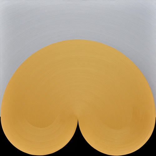 Wenlan Hu Frost -
      Gold Curvescape on Silver and Black No.1