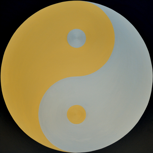 Wenlan Hu Frost -
Gold and Silver Yin Yang on Black No.1 Wenlan Hu Frost -
Gold and Silver Yin Yang on Black No.1