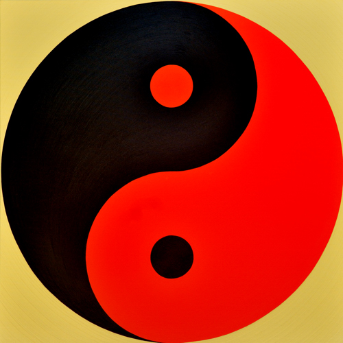 Wenlan Hu Frost -
Black and Orange Yin Yang on Gold No.1 Wenlan Hu Frost -
Black and Orange Yin Yang on Gold No.1