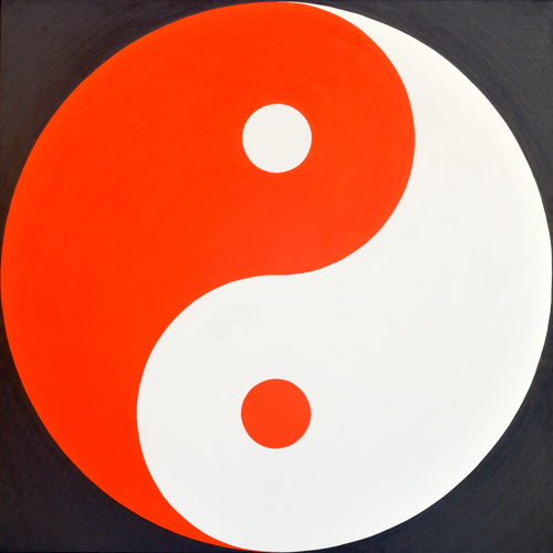 Wenlan Hu Frost -
Orange and White Yin Yang on Black No.1 Wenlan Hu Frost -
Orange and White Yin Yang on Black No.1